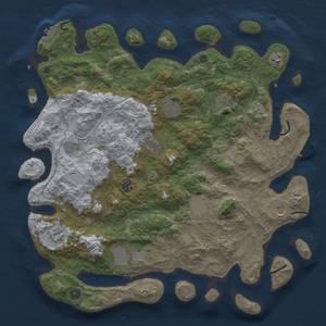 Thumbnail Rust Map: Procedural Map, Size: 4500, Seed: 578086472, 18 Monuments