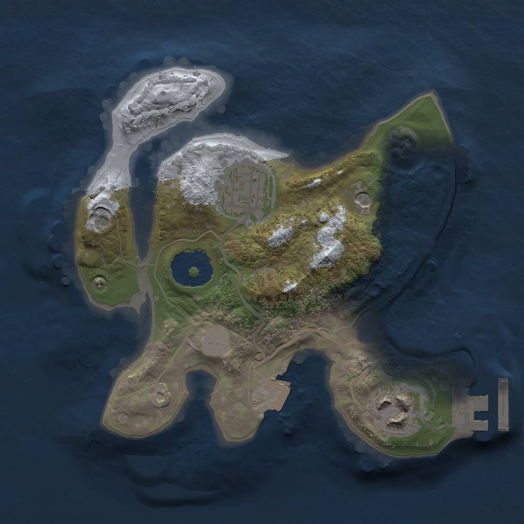 Rust Map: Procedural Map, Size: 2000, Seed: 107242531, 5 Monuments