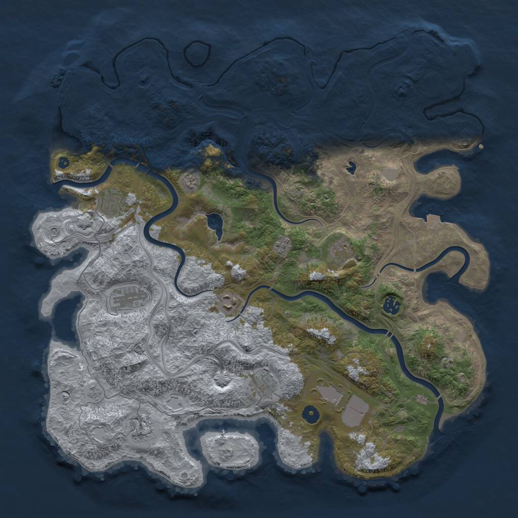 Rust Map: Procedural Map, Size: 4500, Seed: 783747600, 15 Monuments
