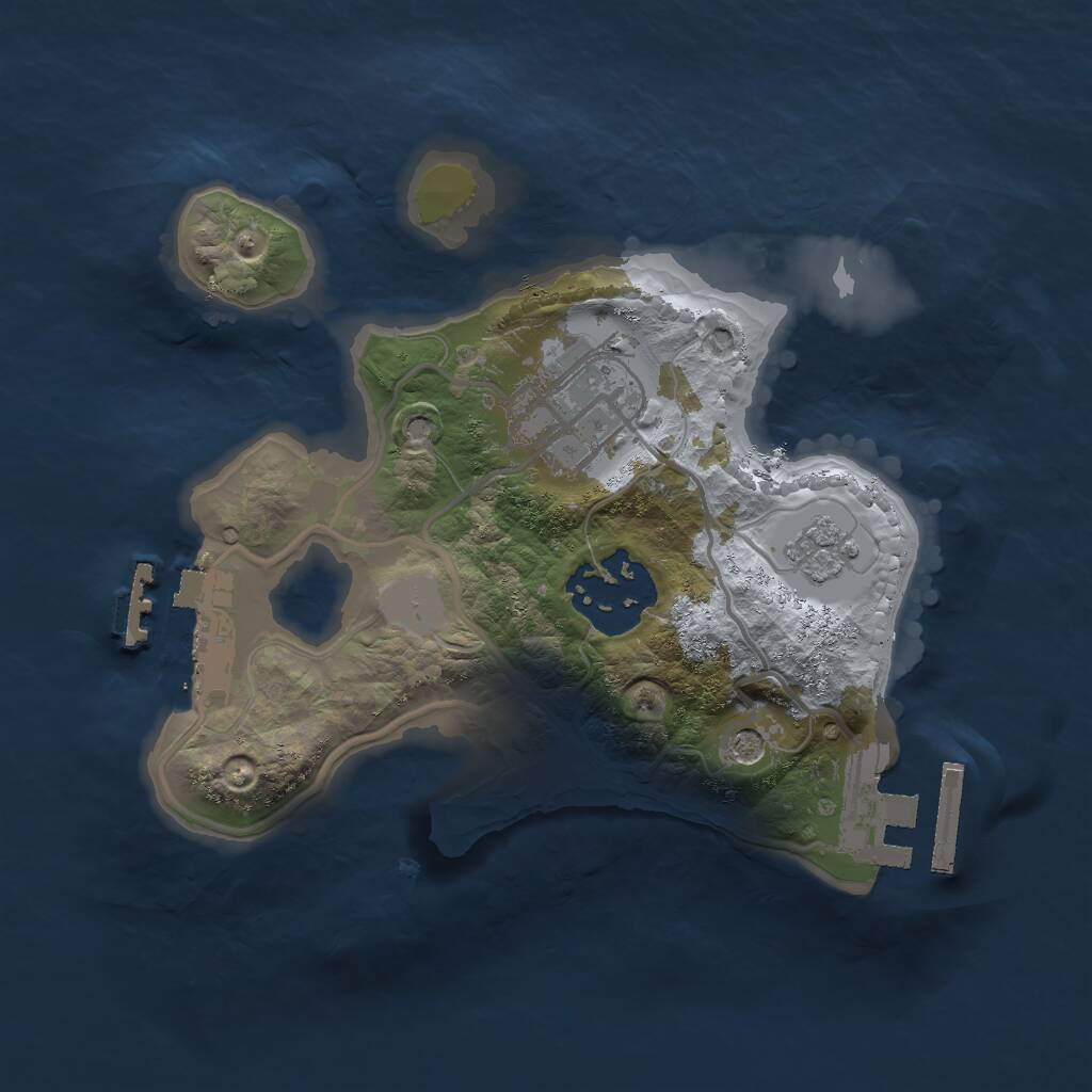 Rust Map: Procedural Map, Size: 2001, Seed: 123, 7 Monuments