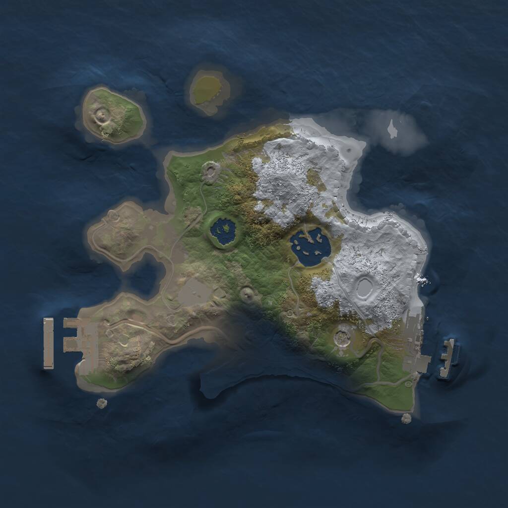 Rust Map: Procedural Map, Size: 2001, Seed: 123, 5 Monuments