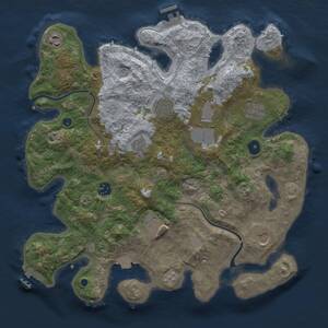 Thumbnail Rust Map: Procedural Map, Size: 3700, Seed: 922879761, 15 Monuments