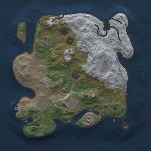 Thumbnail Rust Map: Procedural Map, Size: 3049, Seed: 1860122736, 14 Monuments