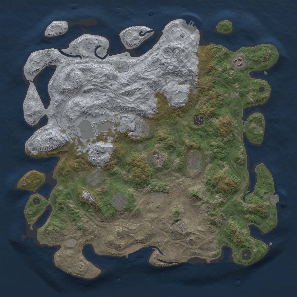 Rust Map: Procedural Map, Size: 4250, Seed: 1526582251, 17 Monuments