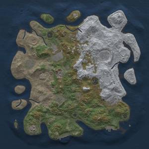 Thumbnail Rust Map: Procedural Map, Size: 3900, Seed: 41438148, 17 Monuments