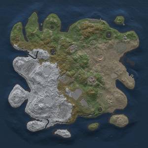 Thumbnail Rust Map: Procedural Map, Size: 3500, Seed: 383307999, 17 Monuments