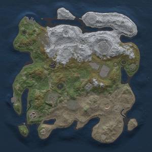 Thumbnail Rust Map: Procedural Map, Size: 3500, Seed: 1094004596, 16 Monuments