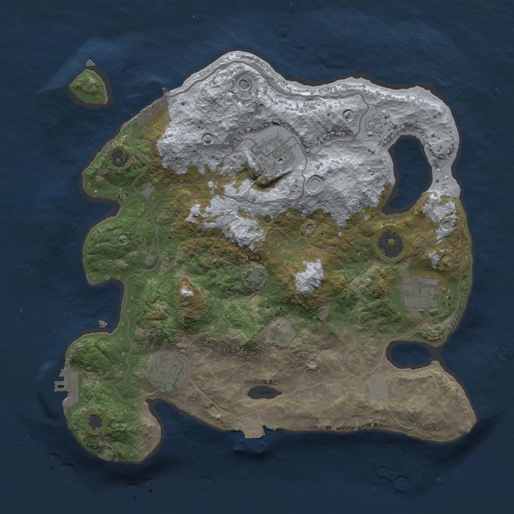 Rust Map: Procedural Map, Size: 3000, Seed: 6350974, 11 Monuments