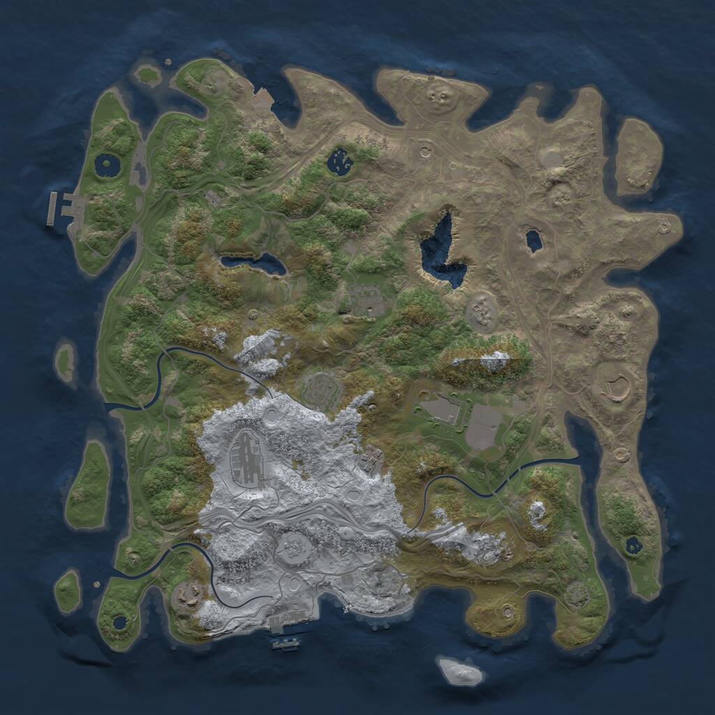 Rust Map: Procedural Map, Size: 4250, Seed: 467489039, 15 Monuments