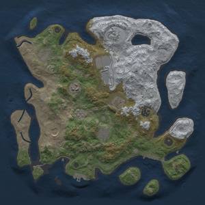 Thumbnail Rust Map: Procedural Map, Size: 3500, Seed: 193474137, 16 Monuments