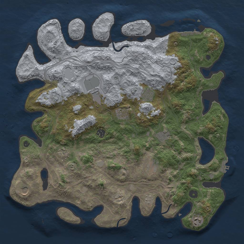 Rust Map: Procedural Map, Size: 4250, Seed: 50775394, 17 Monuments