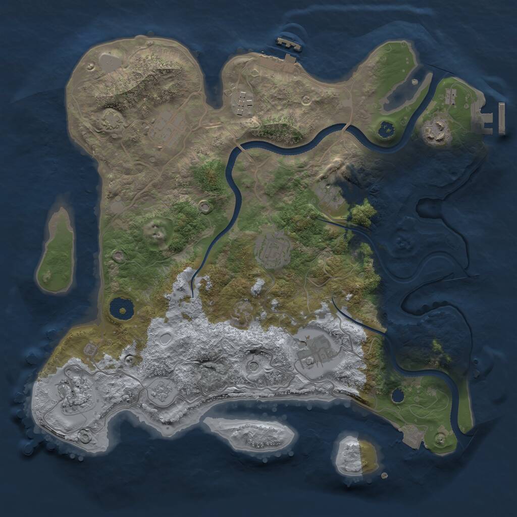 Rust Map: Procedural Map, Size: 3270, Seed: 13530, 13 Monuments