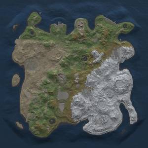 Thumbnail Rust Map: Procedural Map, Size: 3500, Seed: 782889380, 17 Monuments