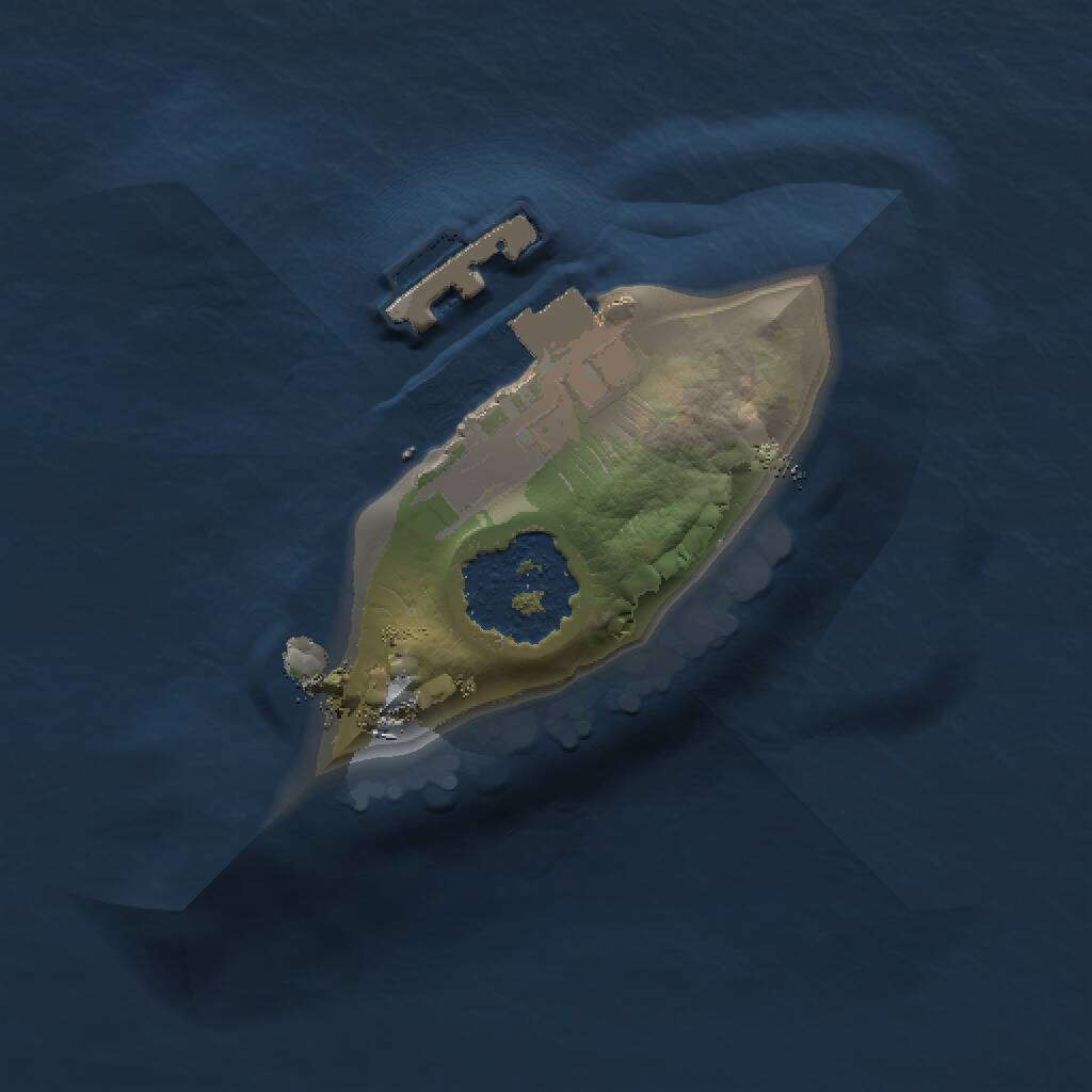 Rust Map: Procedural Map, Size: 1000, Seed: 91841274, 2 Monuments