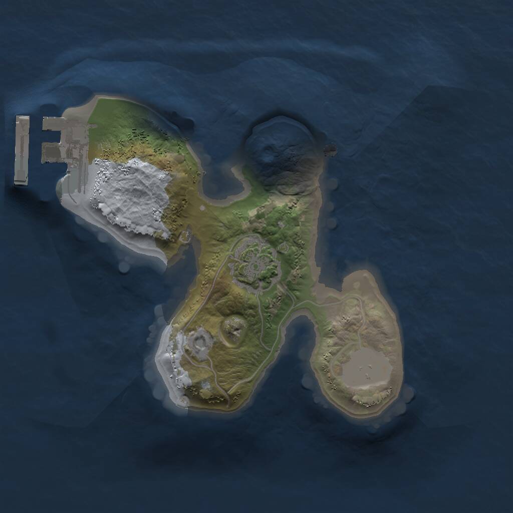 Rust Map: Procedural Map, Size: 1500, Seed: 94657945, 3 Monuments