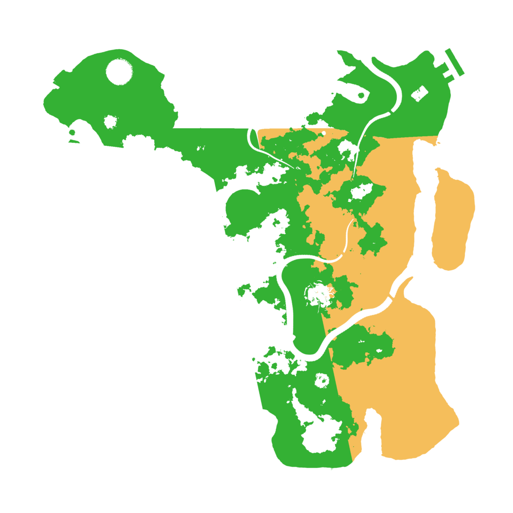 Biome Rust Map: Procedural Map, Size: 3500, Seed: 18169