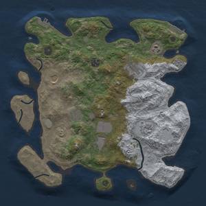 Thumbnail Rust Map: Procedural Map, Size: 3500, Seed: 441, 14 Monuments