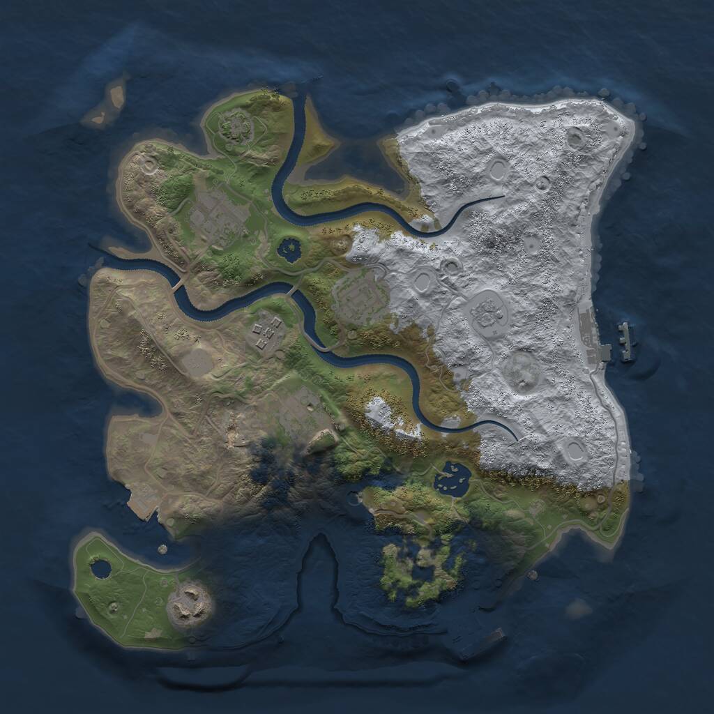 Rust Map: Procedural Map, Size: 3000, Seed: 69420666, 12 Monuments