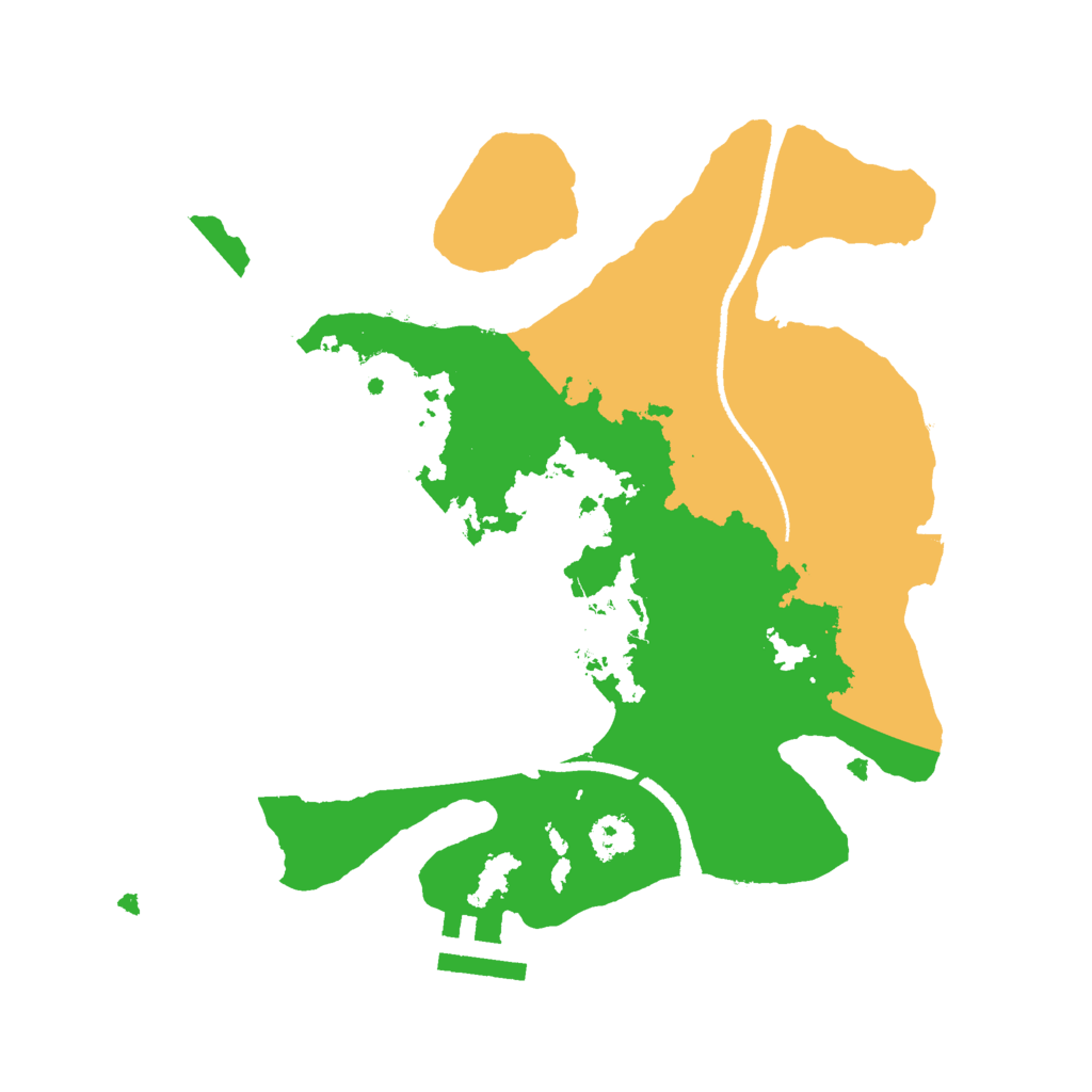 Biome Rust Map: Procedural Map, Size: 2500, Seed: 1515151