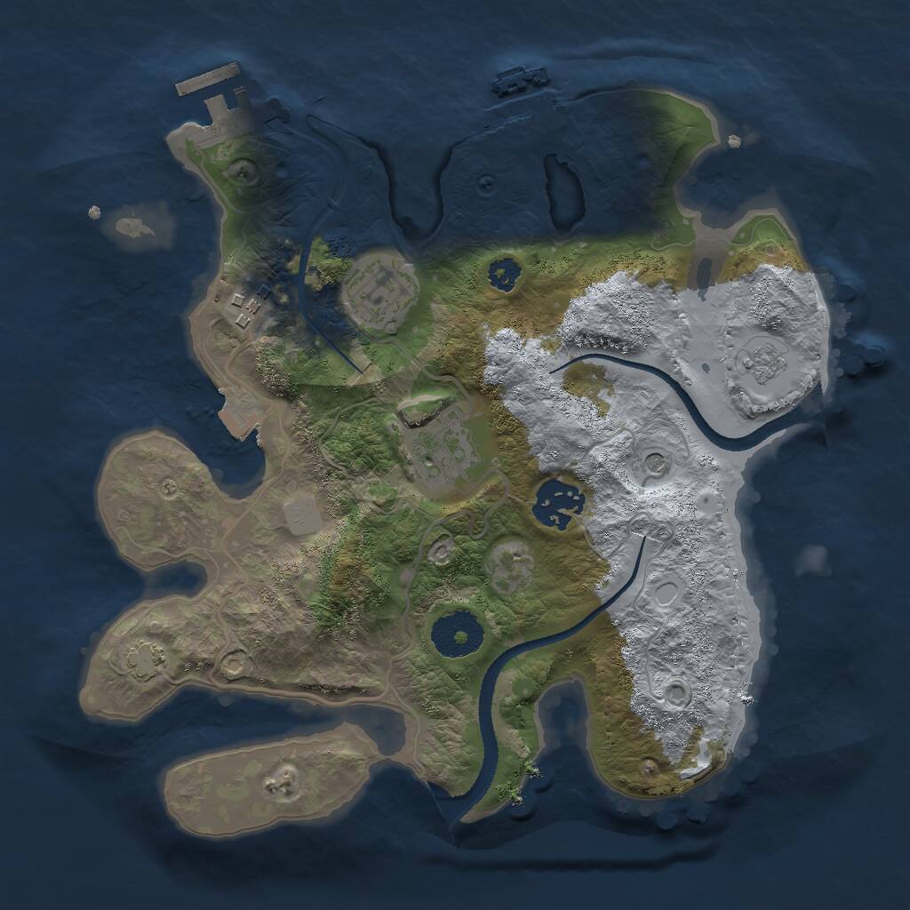 Rust Map: Procedural Map, Size: 2800, Seed: 60559837, 10 Monuments