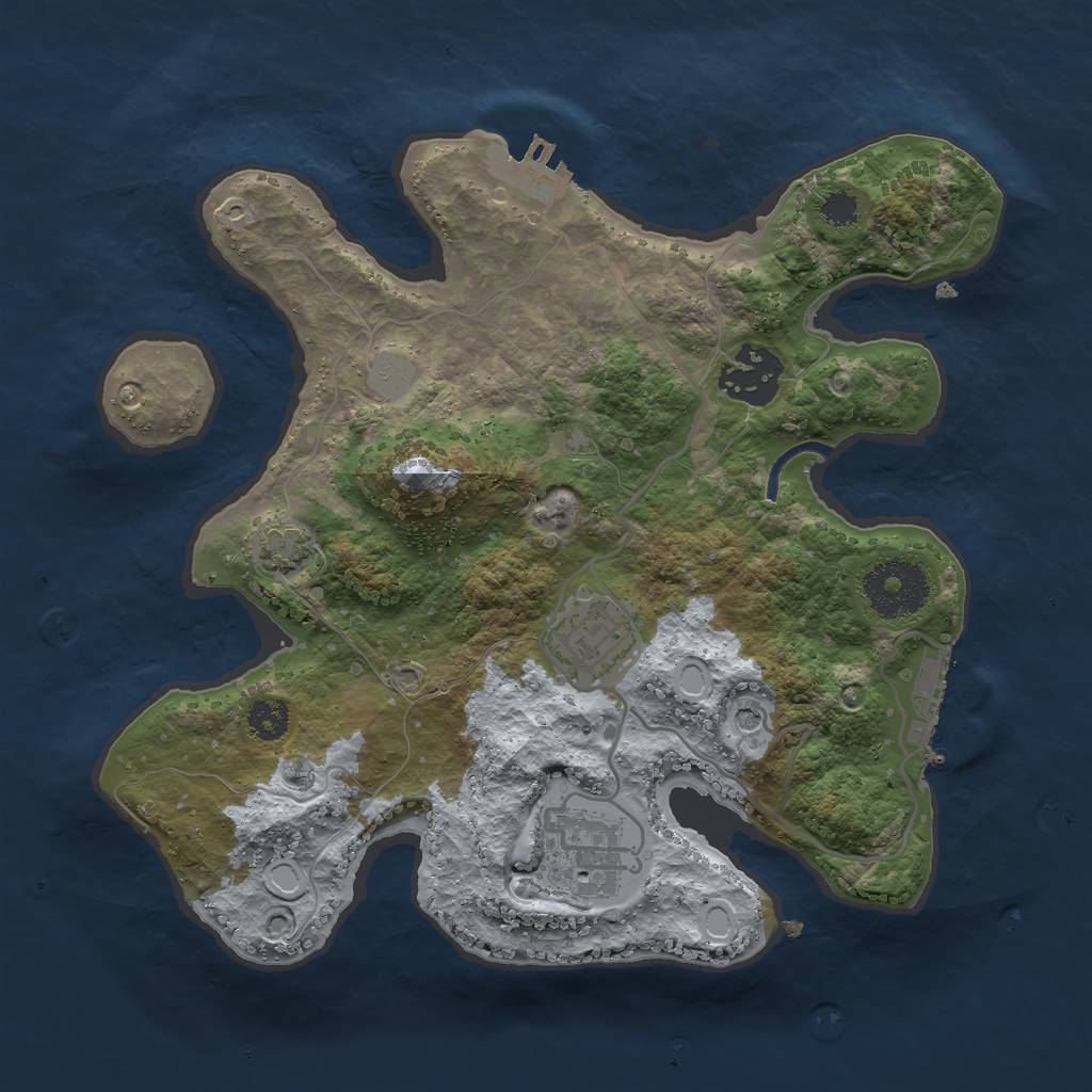 Rust Map: Procedural Map, Size: 2700, Seed: 576008890, 10 Monuments
