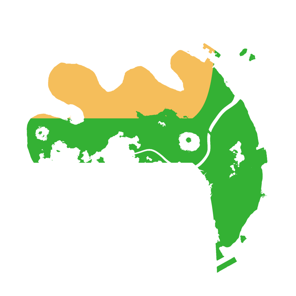 Biome Rust Map: Procedural Map, Size: 2200, Seed: 195548526