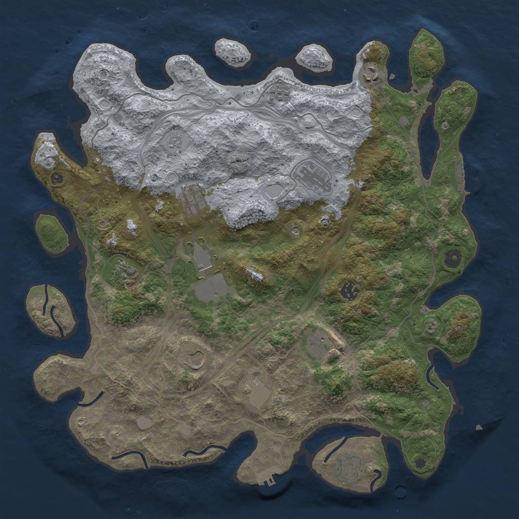 Rust Map: Procedural Map, Size: 4250, Seed: 232117, 18 Monuments