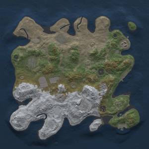 Thumbnail Rust Map: Procedural Map, Size: 3500, Seed: 737021815, 15 Monuments