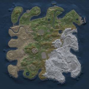 Thumbnail Rust Map: Procedural Map, Size: 3500, Seed: 59239527, 14 Monuments
