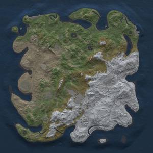 Thumbnail Rust Map: Procedural Map, Size: 4000, Seed: 30013, 17 Monuments