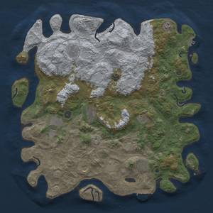 Thumbnail Rust Map: Procedural Map, Size: 4500, Seed: 250323, 17 Monuments