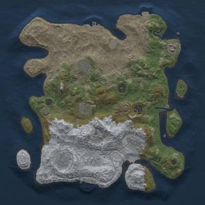 Thumbnail Rust Map: Procedural Map, Size: 3400, Seed: 462471740, 15 Monuments