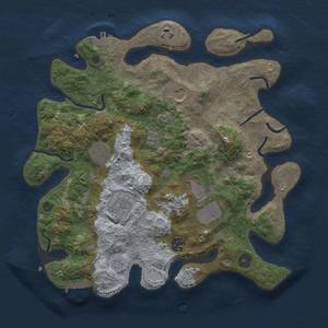 Thumbnail Rust Map: Procedural Map, Size: 3500, Seed: 1994047901, 14 Monuments