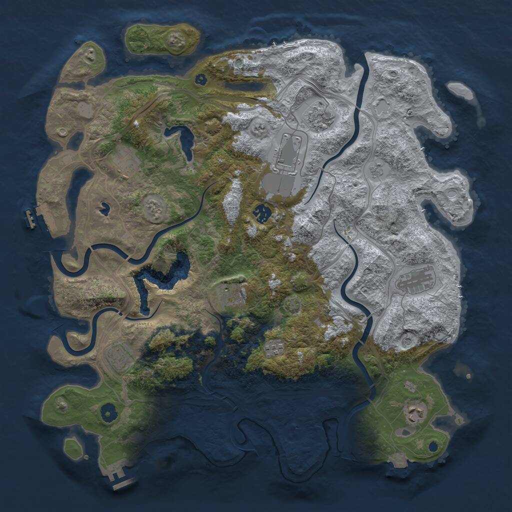Rust Map: Procedural Map, Size: 4300, Seed: 26032023, 15 Monuments