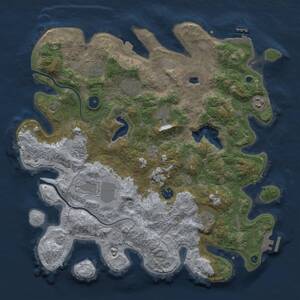 Thumbnail Rust Map: Procedural Map, Size: 4000, Seed: 35000, 15 Monuments