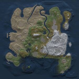 Thumbnail Rust Map: Procedural Map, Size: 3500, Seed: 1546796956, 15 Monuments