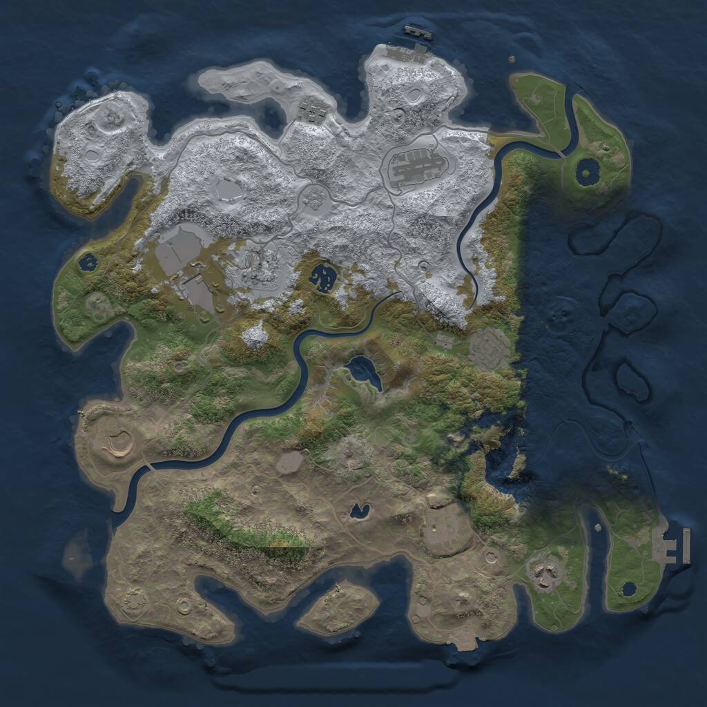 Rust Map: Procedural Map, Size: 4000, Seed: 1755941308, 15 Monuments