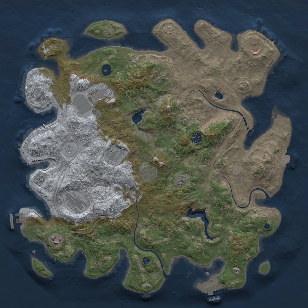 Rust Map: Procedural Map, Size: 4250, Seed: 1624366510, 15 Monuments
