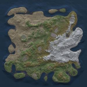 Rust Map: Procedural Map, Size: 4250, Seed: 1805554345, 19 Monuments
