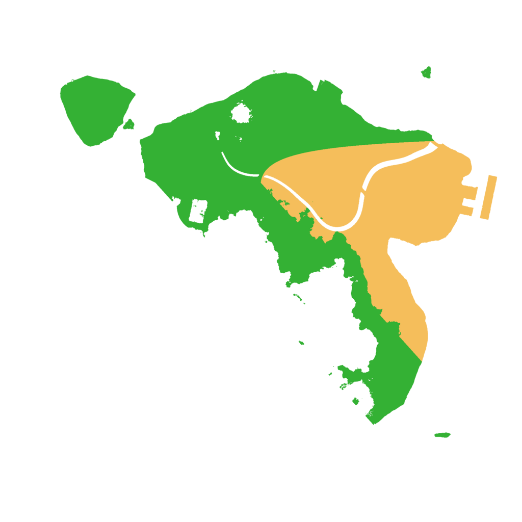 Biome Rust Map: Procedural Map, Size: 2400, Seed: 6666