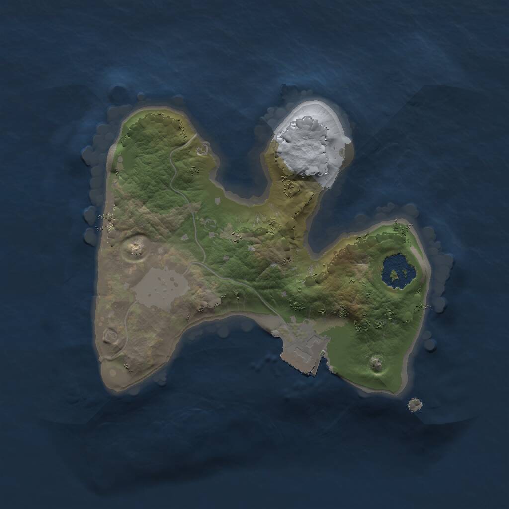Rust Map: Procedural Map, Size: 1500, Seed: 4565441, 1 Monuments