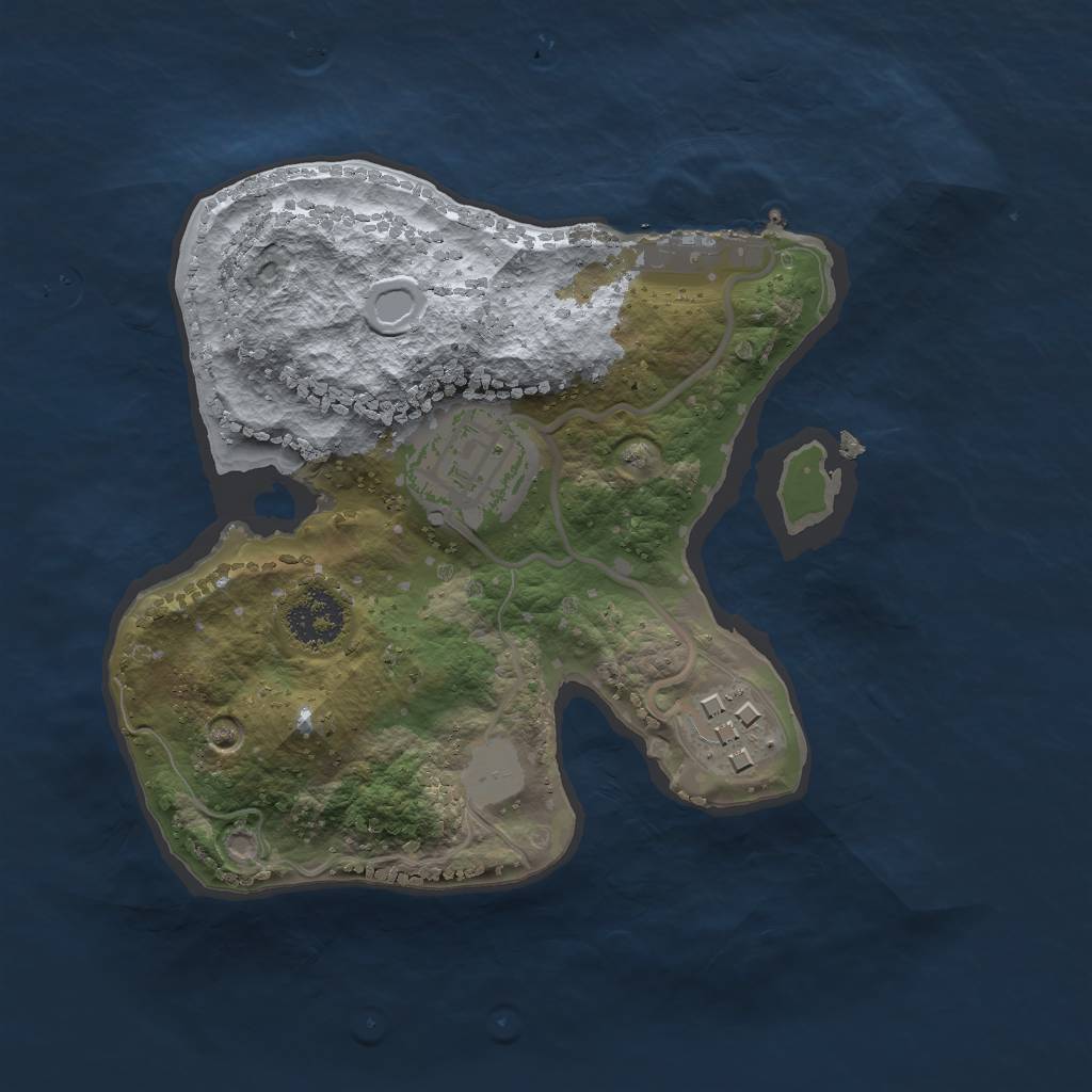 Rust Map: Procedural Map, Size: 2000, Seed: 79879, 6 Monuments