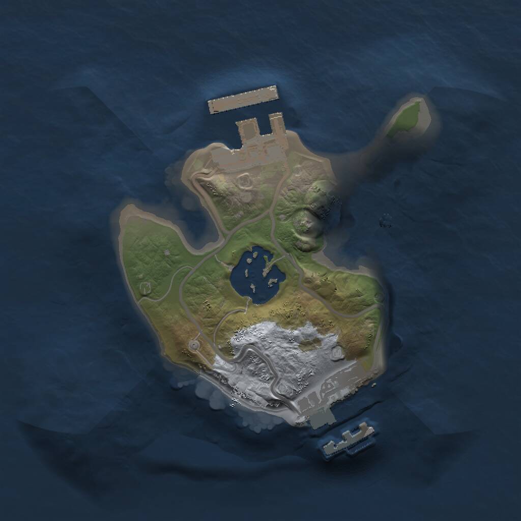 Rust Map: Procedural Map, Size: 1500, Seed: 2011227158, 4 Monuments