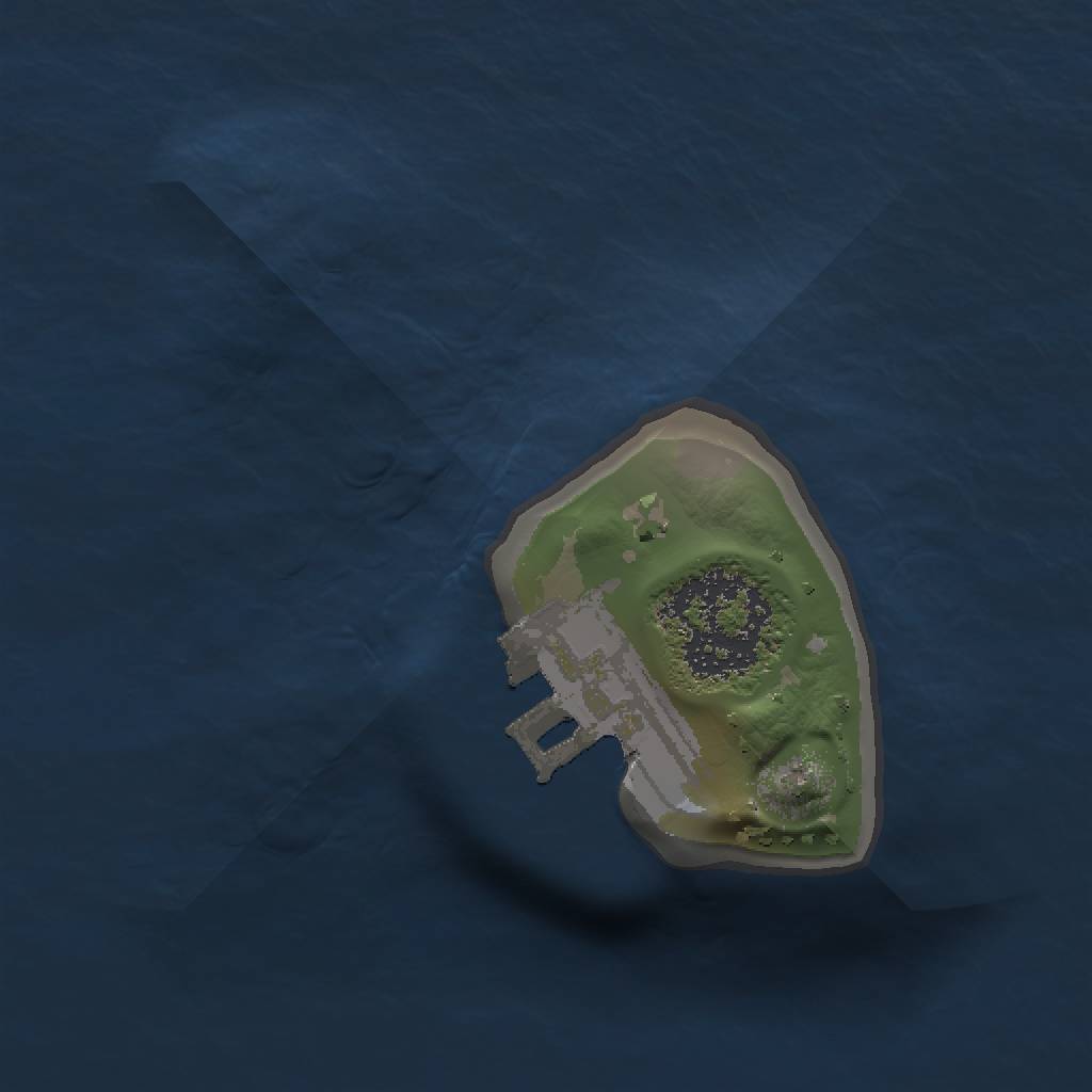 Rust Map: Procedural Map, Size: 1000, Seed: 694358269, 4 Monuments