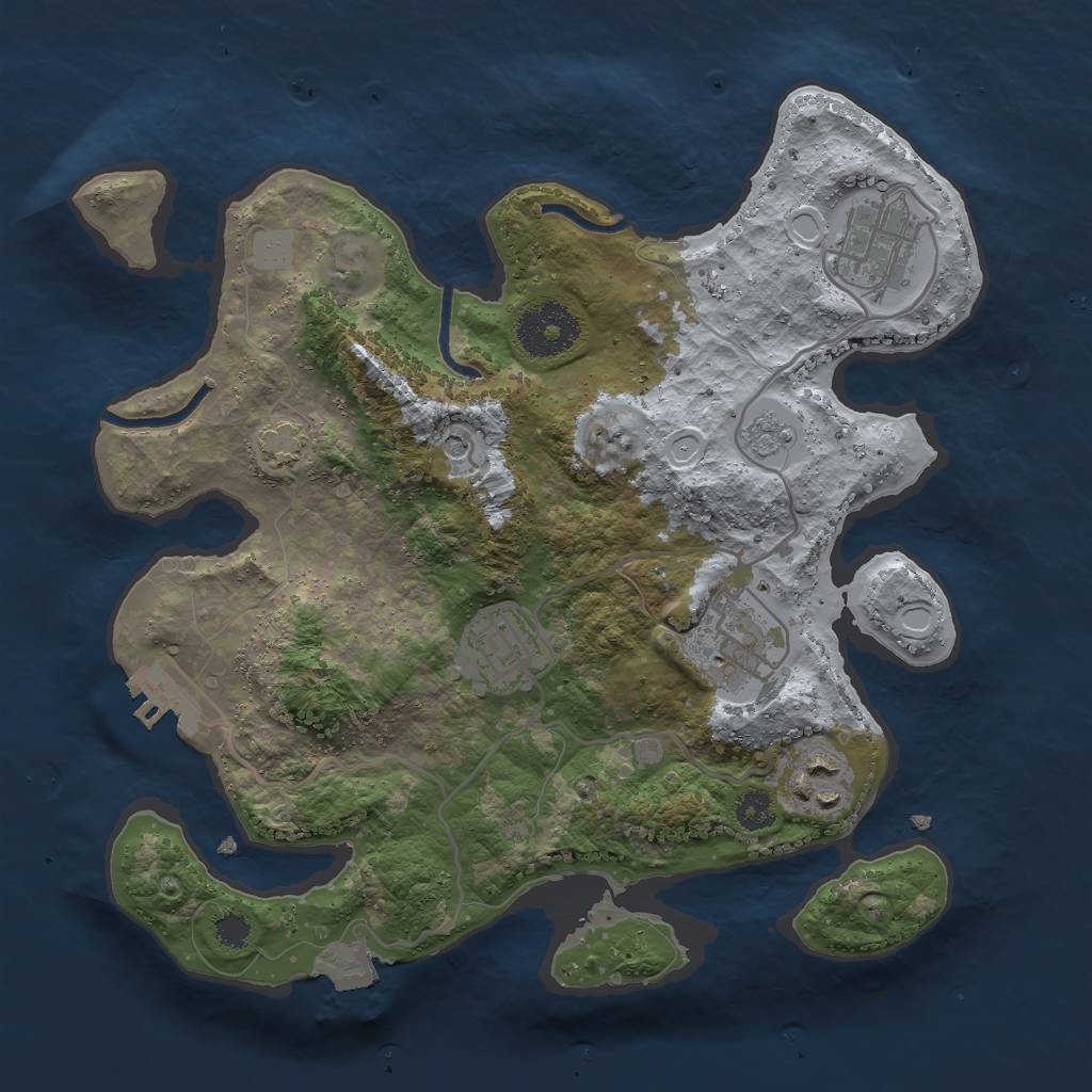 Rust Map: Procedural Map, Size: 2850, Seed: 21896, 11 Monuments