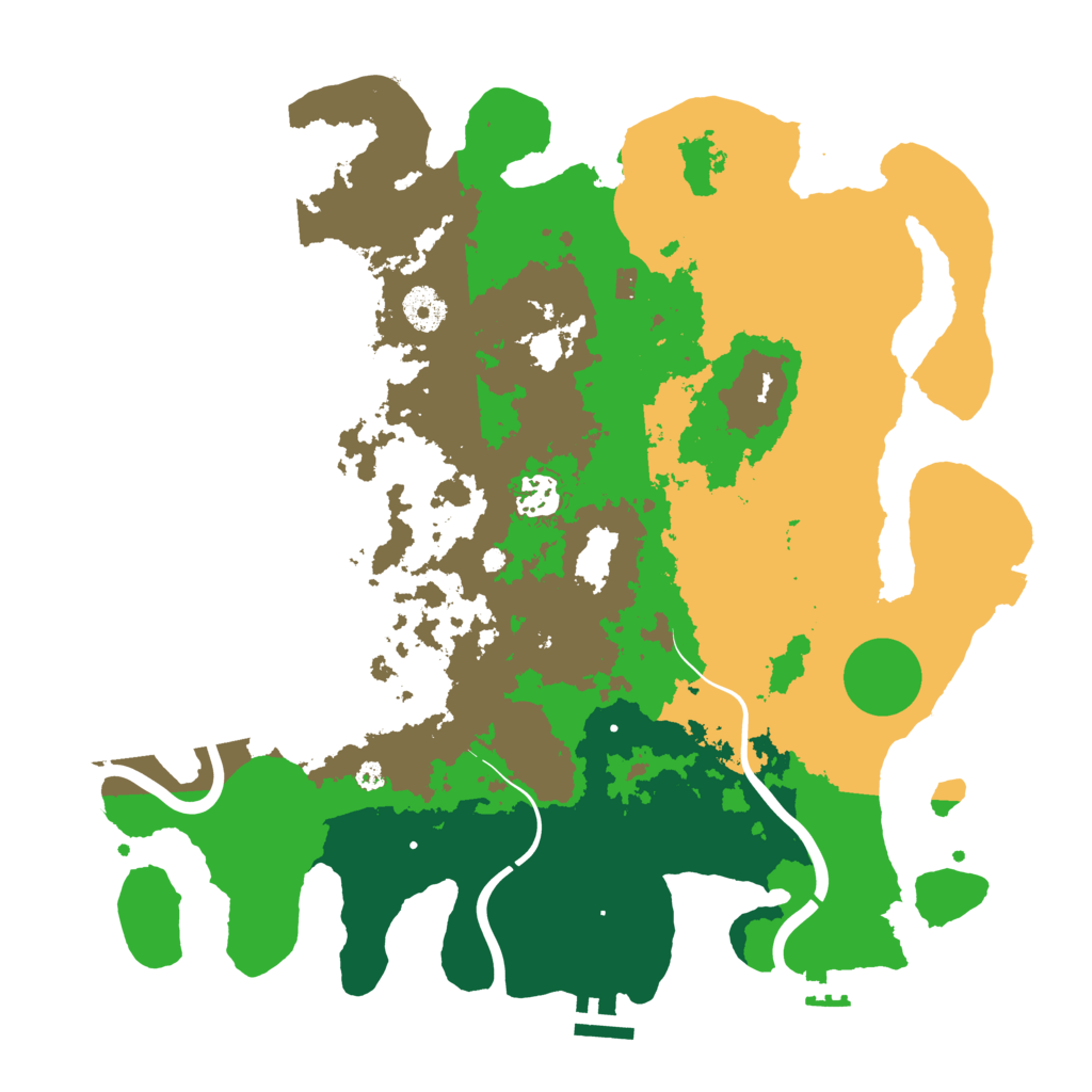 Biome Rust Map: Procedural Map, Size: 3700, Seed: 1441708498
