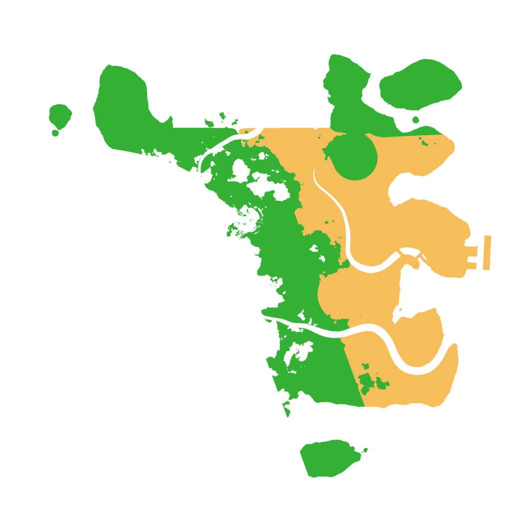 Biome Rust Map: Procedural Map, Size: 3000, Seed: 12345587