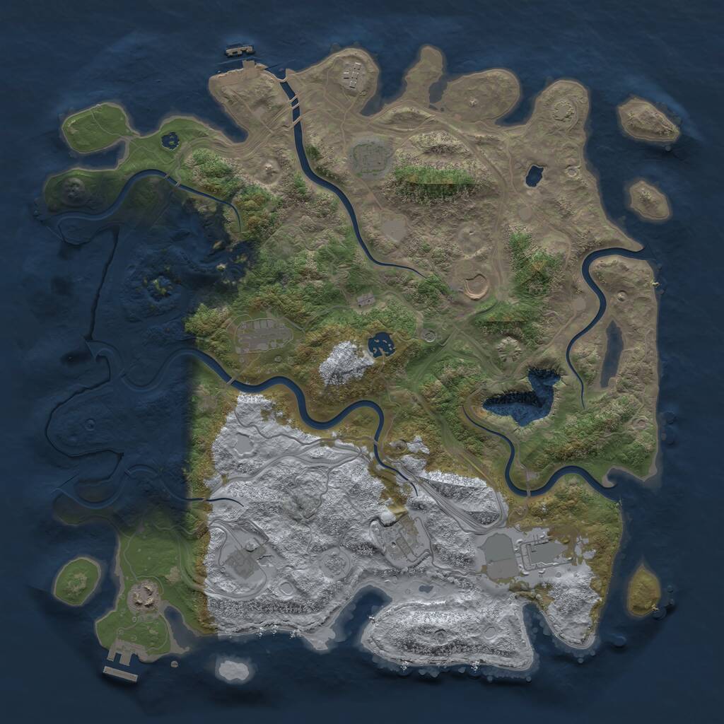 Rust Map: Procedural Map, Size: 4250, Seed: 20218, 15 Monuments