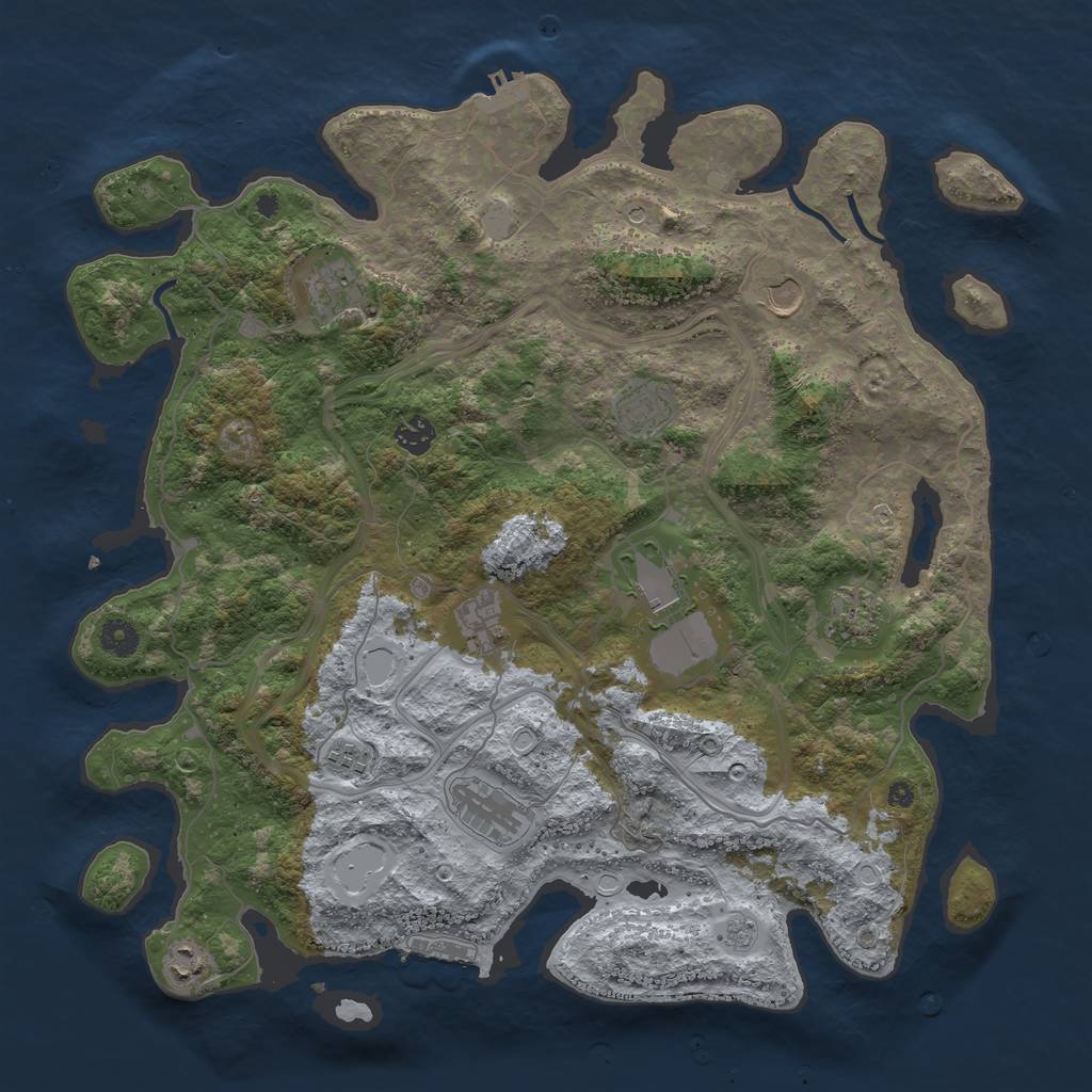 Rust Map: Procedural Map, Size: 4250, Seed: 20218, 17 Monuments