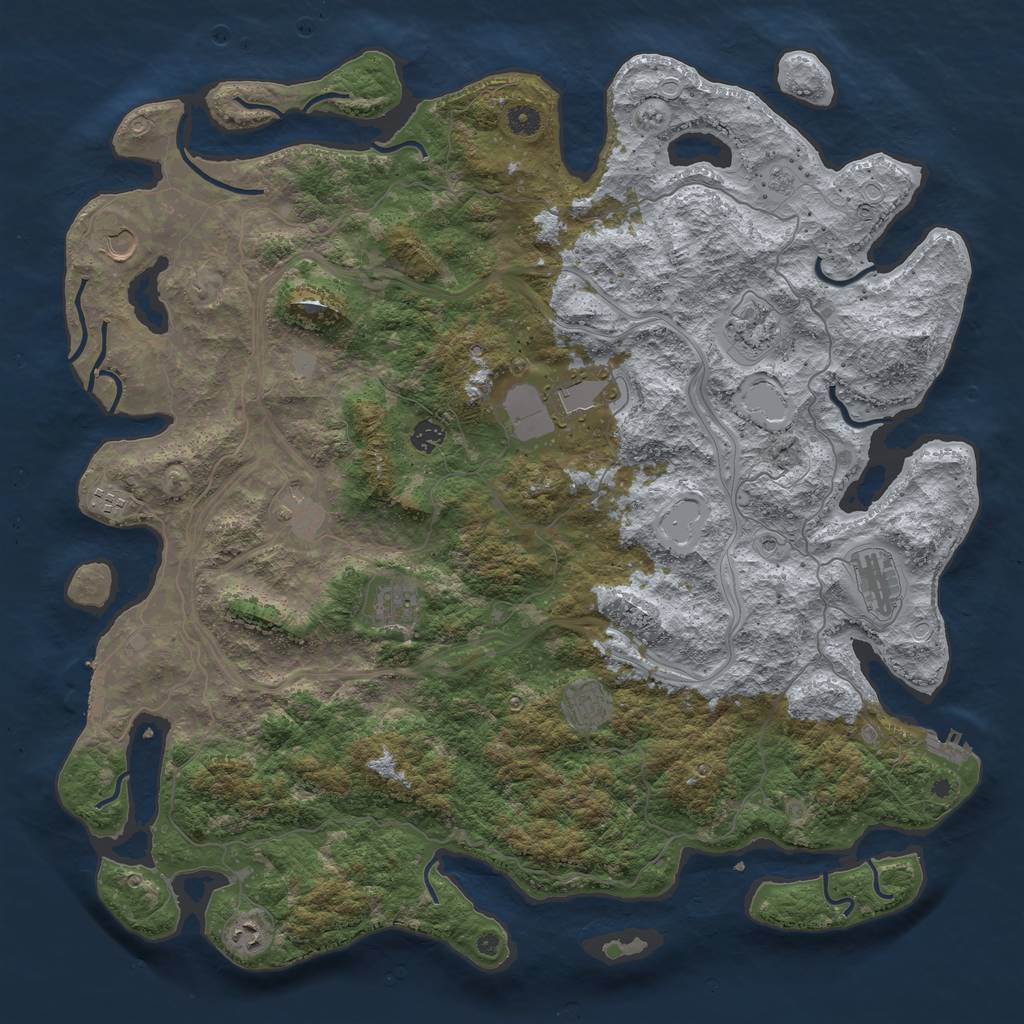 Rust Map: Procedural Map, Size: 4800, Seed: 27032023, 17 Monuments